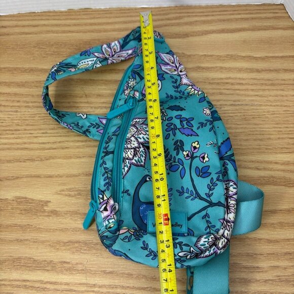 Vera Bradley Essential COMPACT Sling Bag Backpack ~ PEACOCK GARDEN - Picture 7 of 8